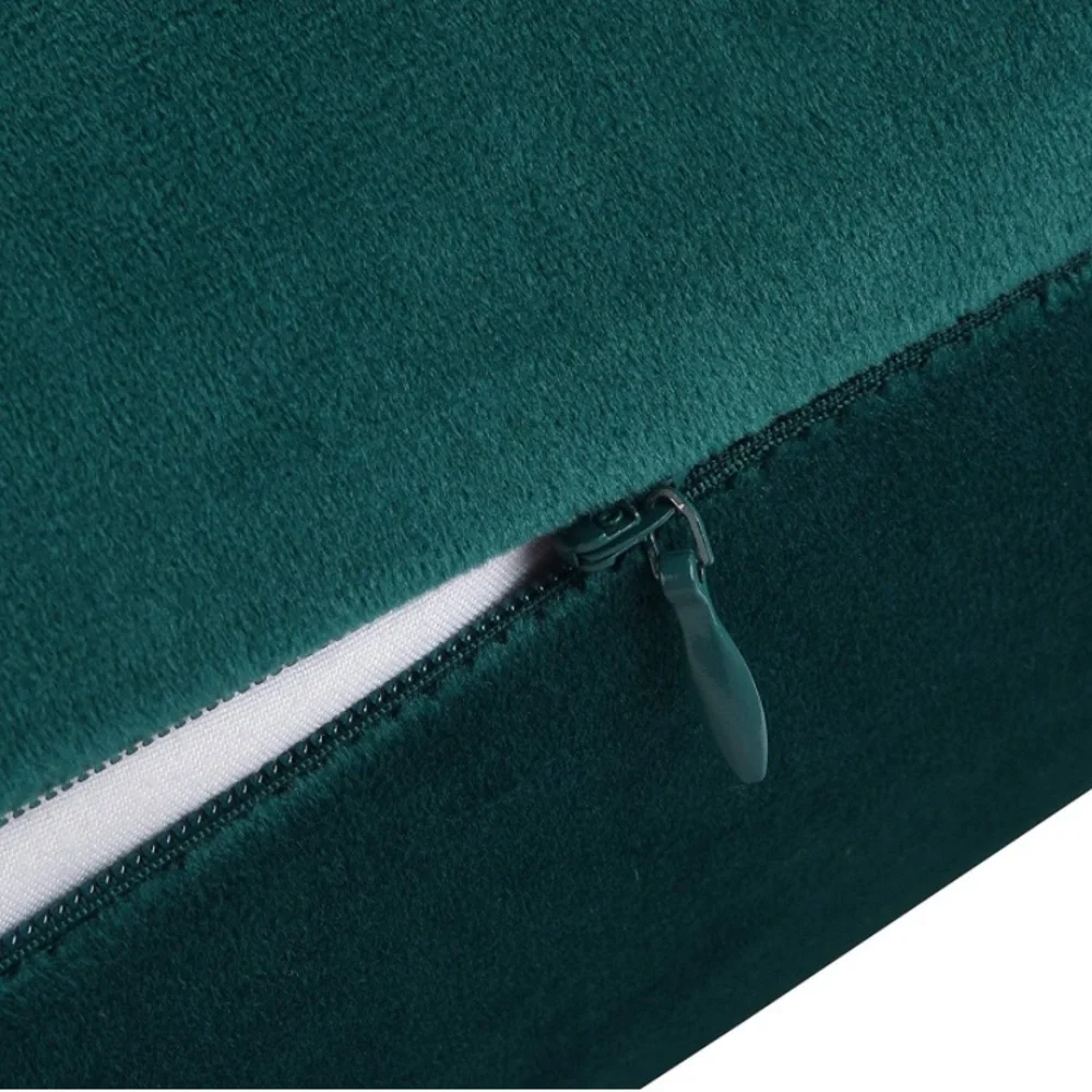 Luxury Home | Chic Dark Teal Green Soft Velvet Lumbar Throw Pillow Covers